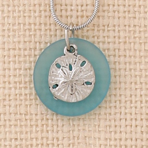 Sanddollar Round Necklace (Turquoise)